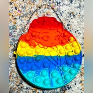 Colorful Elsa Pop It Purse with Chain